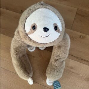 Charming Tan Plush Sloth Toy